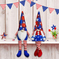 Skiennix 4th of July Gnomes - Handmade Plush Mr. & Mrs. Swedish Tomte Decorations | Patriotic Table Decor