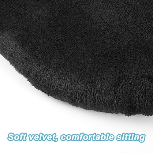 Xelsluthe Microfiber Toilet Lid Cover, Soft Velvet Toilet Cover, Absorbent, Comfortable Bathroom Toilets Lid Covers Seat Fits Most Toilets Lids for Black, Elastic Bottom Fabric Seat