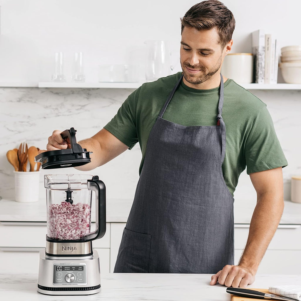 Ninja Foodi SS201 Power Blender - 3-in-1 Crushing Blender, Dough Mixer & Food Processor | 1400W SmartTORQUE