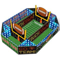 Fullhawl 1 Pcs Football Party Supplies Kit Large Food Serving Tray Football Snack Plates Complete Tailgate Stadium Bowl Kit for Birthday Celebration Table Centerpiece Decorations Favor