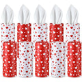 Cinnvoice 20 Pcs Valentine Car Tissues Cylinder with 3 Ply Facial Tissues Bulk Round Tissue Boxes Tubes Travel Tissue for Car Cup Holder Home Bathroom Office Accessories
