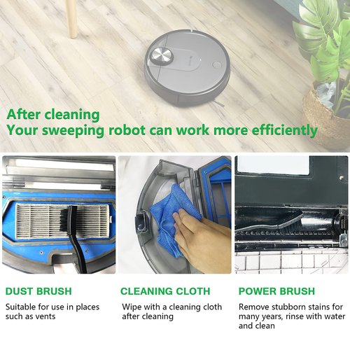 Midukit Vacuum Attachments Accessories for Robot Vacuum Cleaner,Cleaning Brush roll Cleaning Tool Replacement Parts, Part kit Tool for Vacuums Cleaner Replacement Include Vacuum Cleaning Cloth