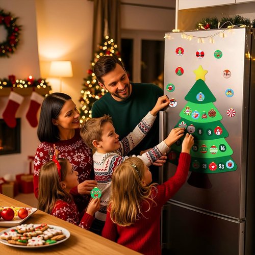 Copkim Christmas Magnets - Magnetic Advent Calendar Countdown Set for Home & Classroom Decor