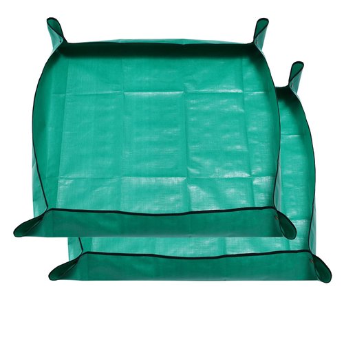 QDXATIVP 2PCS 39.4" x 39.4" Foldable Waterproof Square Mat for Plant Repotting & Soil Changing, Indoor Succulent Potting & Gardening Mat