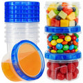 10 Pack 17oz Reusable Freezer Storage Containers with Twist Top Lids Airtight, Clear Plastic Food Storage Meal Prep Containers for Leftover Lunch Fruit Salad Snack, Small Soup Container Microwave Safe