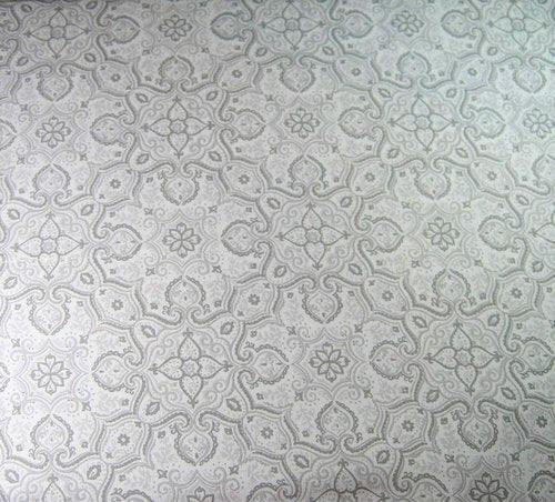 Lauren Twin Size Medallion Floral Print Sheet Set Cotton Grey