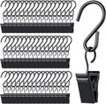 Skiennix 50Pcs Metal Curtain Hanging Clips - Anti-Rust S Hooks for Outdoor String Lights | Perfect for Parties & Camping