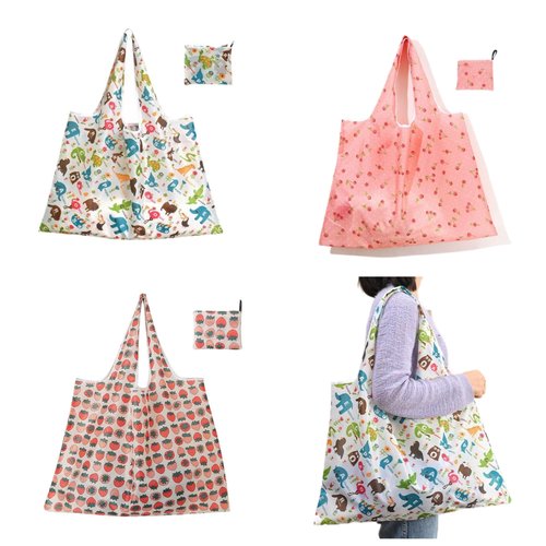 CISMARK 3PCS Extra Large 50lbs Foldable Reusable Grocery Bags – Waterproof, Eco-Friendly Kitchen Tote with Reinforced Handles for Shopping, Camping & Travel