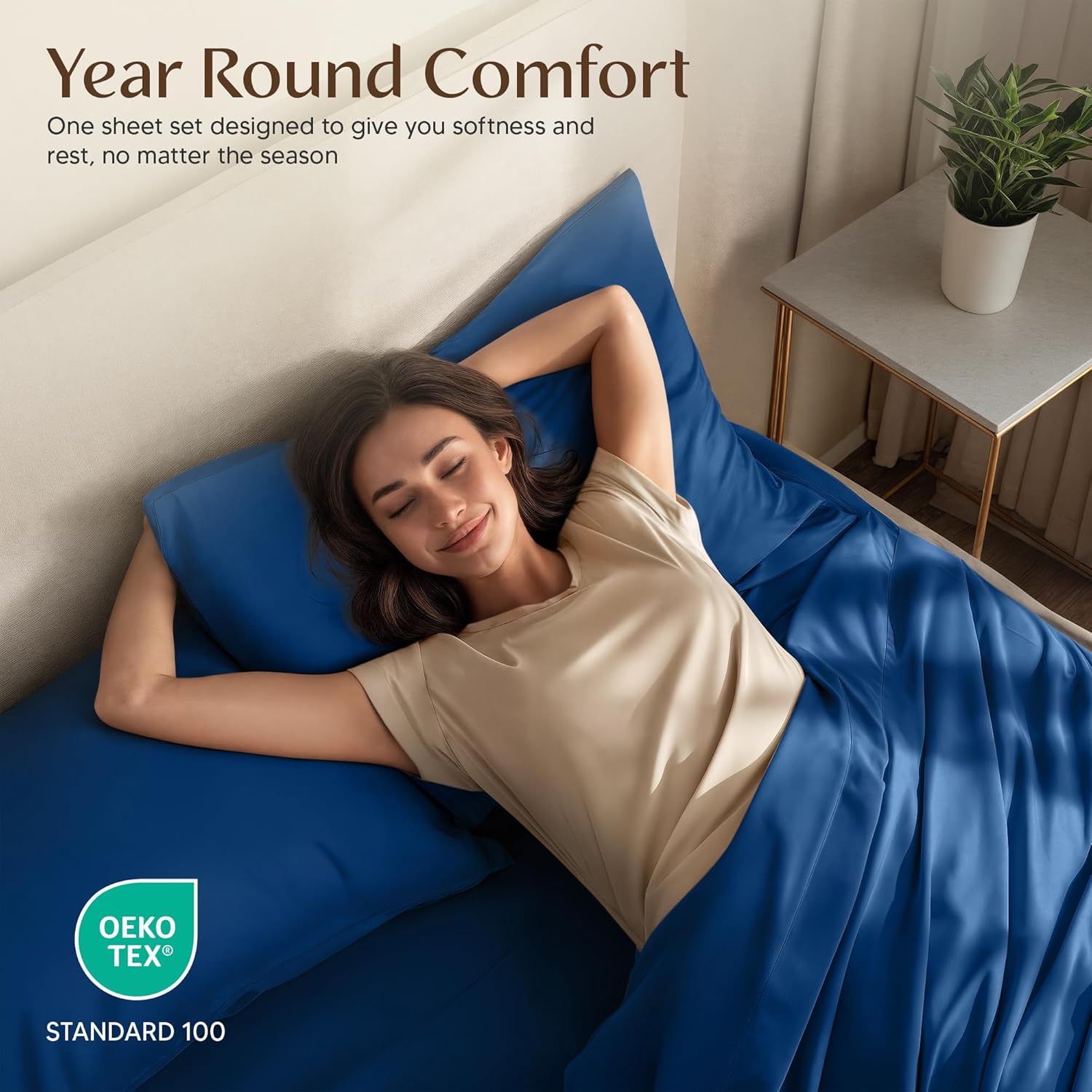 Utopia Bedding King Size Sheet Set - Soft & Breathable 4-Piece Microfiber Bedding | Oeko Tex Certified (Dusk Blue)