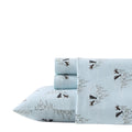 Eddie Bauer - Flannel Sheets King Size, Anti-Pilling & Wrinkle Resistant Cotton, Touchably Soft for All-Season Comfort - Bed Sheets with Matching Pillowcases & Fitted Sheet (Dog Friends Blue)