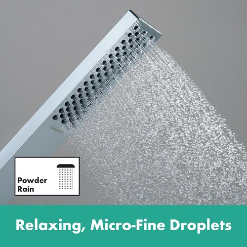 hansgrohe Pulsify E Handheld Shower Head 1-Spray PowderRain in Chrome, 2.5 GPM, 24322001