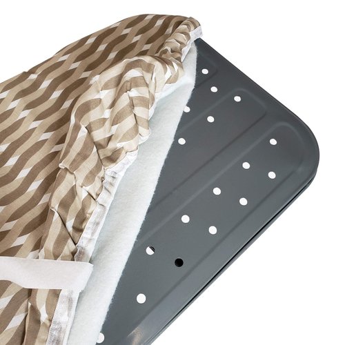 HOMZ 1915078 Premium Standard Width Ironing Board Cover and Pad, Taupe/Brown/White Pattern