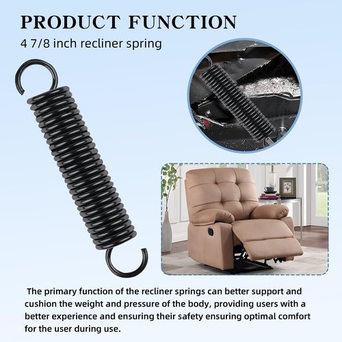Zookpr 4 7/8-Inch Recliner Mechanism Extension Spring Replacement for Lane and Action Furniture,Recliner Replacement Parts(1 PCS)