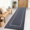OLANLY Indoor Outdoor Front Door Mat - Waterproof All-Season Doormat, Sturdy Natural Rubber, 71x23, Light Grey