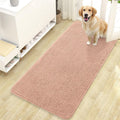 OLANLY Dog Door Mat - Absorbent Non-Slip Washable Chenille Mat for Muddy Paws | 47x24, Peach