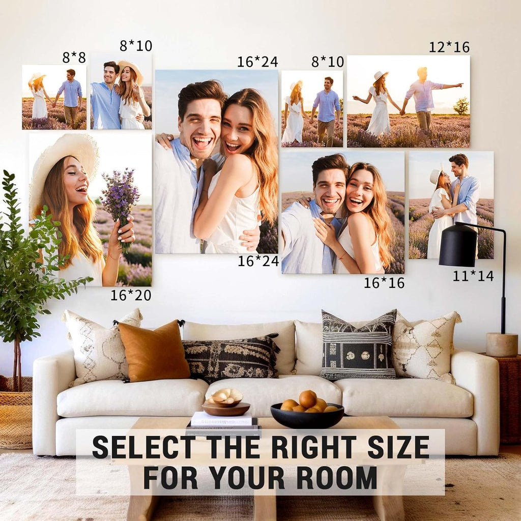 Skiennix Custom Canvas Prints - Personalized Wall Art for Home Décor | 8x8in Family & Pet Photos