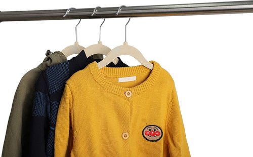 Finnhomy Velvet Non-Slip Baby & Kids Clothes Hangers - 20-Pack Heavy-Duty Space-Saving Clips, Beige