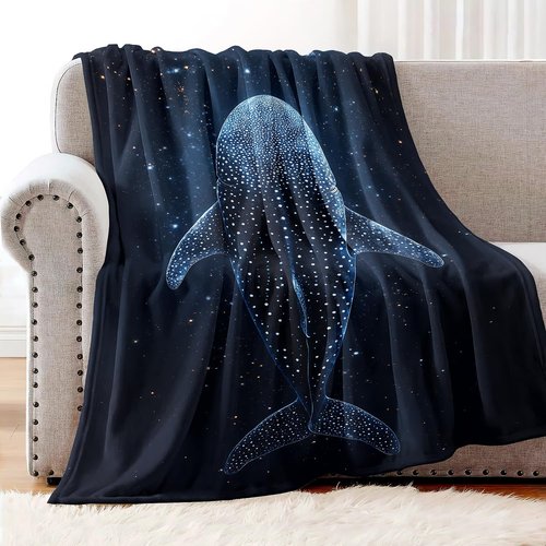 YISUMEI Whale Shark Space Stars Blanket Ocean and Starry Sky Lover Gifts for Adults & Kids – Ultra Soft Plush Throw Blanket for Bed, Couch, Camping - 60"x80"