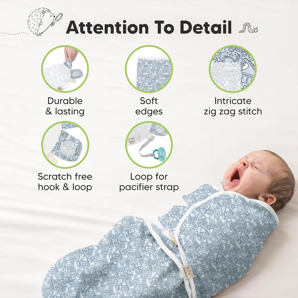 Organic Baby Swaddle Sleep Sacks by [Brand Name] - Soft & Snug 3-Pack for Newborns 0-3 Months