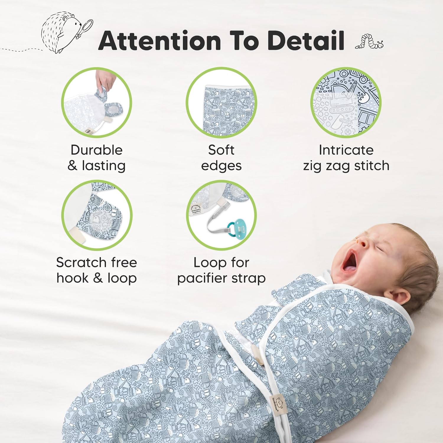 Organic Baby Swaddle Sleep Sacks by [Brand Name] - Soft & Snug 3-Pack for Newborns 0-3 Months