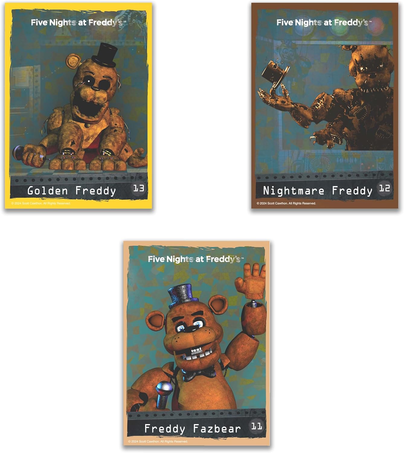 PhatMojo Five Nights at Freddy's Freddy Fazbear Animatronic Bundle - 11 Items with Blinking Eyes, Lights & Sounds