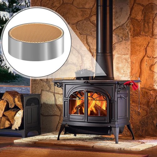Hearth Wood Stove Catalytic Combustor Replacement for Dutchwest 2460 2461 2462 Englander Dovre,6"x2" Ceramic Wood Stove Catalytic Converter for Longer Burn Time Save 1/3 Firewood Activate Higher Temp