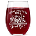 Glassicle Book Lovers Wine Gift – Funny Wine Glass for Women Who Love Spicy Books – Bookish Gift for Readers, Dark Romance BookTok Lover Cup for Her
