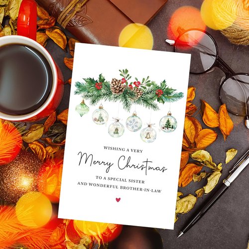 Goroar Christmas Card for Sister & Brother-in-Law | Heartfelt Holiday Wishes