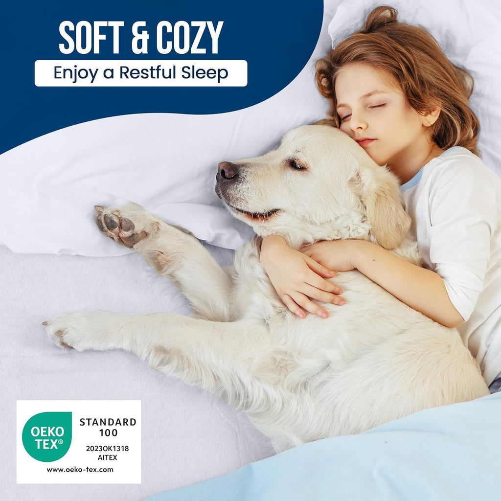 Utopia Bedding Crib Mattress Protector - Waterproof 200 GSM Terry Cover | Soft, Breathable & Deep Pocket Fit (White)