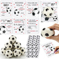 Soulchen 24 Pack Soccer Valentines Day Cards Gifts with Mini Soccer Ball and Stickers for Classroom Valentines Exchange Cards Party Favor Prizes Stress Gifts Set