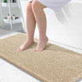 OLANLY Large Bathroom Rugs - Extra Soft Chenille Bath Mats with Rubber Backing | Quick Dry, Machine Washable, Beige 50x30