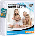 Utopia Bedding Crib Mattress Protector - Waterproof 200 GSM Terry Cover | Soft, Breathable & Deep Pocket Fit (White)