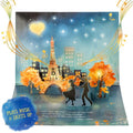 AJA Art Studio 3D Pop Up Anniversary Card for Husband or Wife - Happy Anniversary Cards for Couple with LED Lights and Romantic Music - Includes Message Insert and Plain Envelope - Paris Themed
