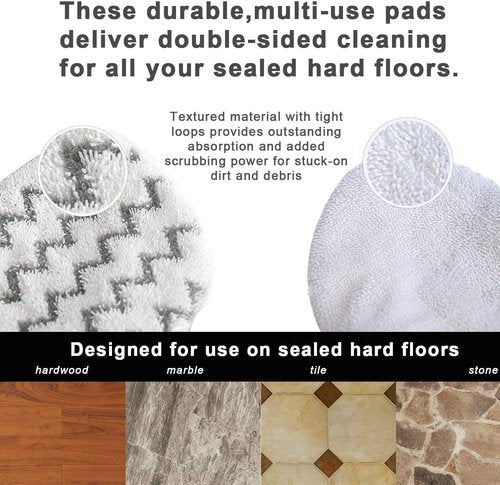 ITidyHome 4 Pack Replacement Pads for Bissell Powerfresh Hard Floor Steam Cleaner 1940 1440 1806 Series Steam Mop Compare to Part # 5938 & 203-2633 (4 Pack)