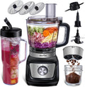 Skiennix Food Processor Blender Combo - 3-in-1 Countertop Blender with 8-Cup Bowl & 1000W Power
