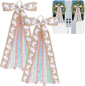 Suncalla Easter Ribbon Bows - 2 Pcs Large Rabbit Decorations for Front Door & Indoor/Outdoor Use