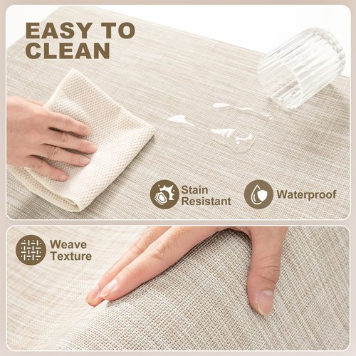 Collive Anti Fatigue Cushioned Kitchen Mat Set 2 Piece Non Skid Waterproof Kitchens Sink Rug Standing Floor Carpets for Office, Sink,17"×29"+17"×47",Beige