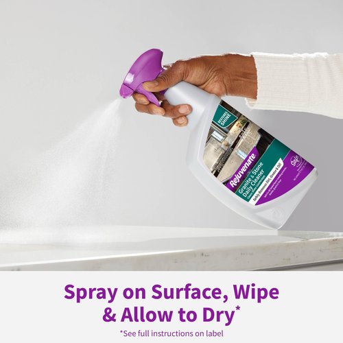 Rejuvenate Granite & Stone Daily Cleaner Cleans Sealed Stone Countertops Including Granite, Marble, Quartz And Onyx Removing Dirt, Grease And Oil And Restoring Shine, 32 Ounces