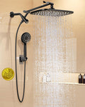 Veken Rain Shower Head - High Pressure Handheld Shower with Multi Spray Modes | 11.8" Matte Black