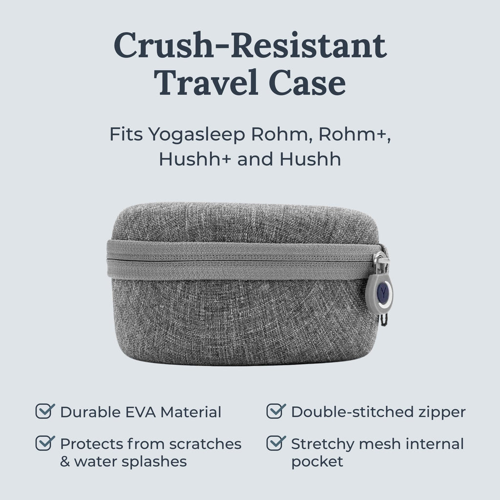 Yogasleep Crush-Resistant Travel Case for Hushh & Rohm White Noise Sound Machines, Provides Protection While Traveling, Double Stitch Zipper, Protection from Scratches & Water Splashes