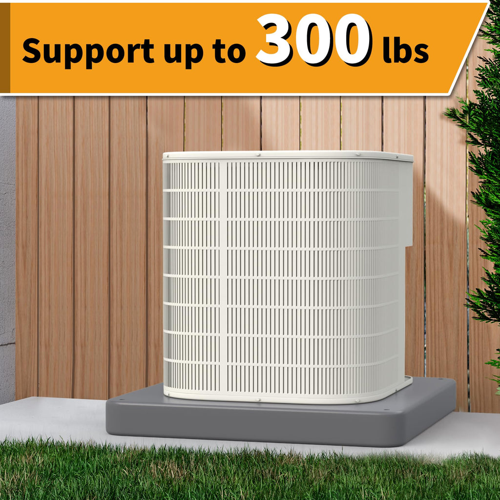 LBG Products Mini Split Pad,Equipment Pad 32 x 32 x 2 inches for Mini Split Air Conditioner Heat Pump Systems,Plastic Ground Pad for Outdoor Condenser Units,Mini Split AC Condenser Pad