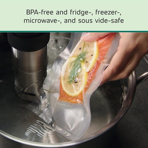 FoodSaver Precut Vacuum Sealer Bags - Airtight Food Storage & Sous Vide, BPA-Free, 1 Quart, 44 Count