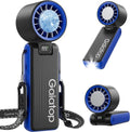 Gaiatop Portable Handheld Turbo Fan - 32H Cooling, 5 Speed, 6000mAh Rechargeable Mini Fan with LED Light