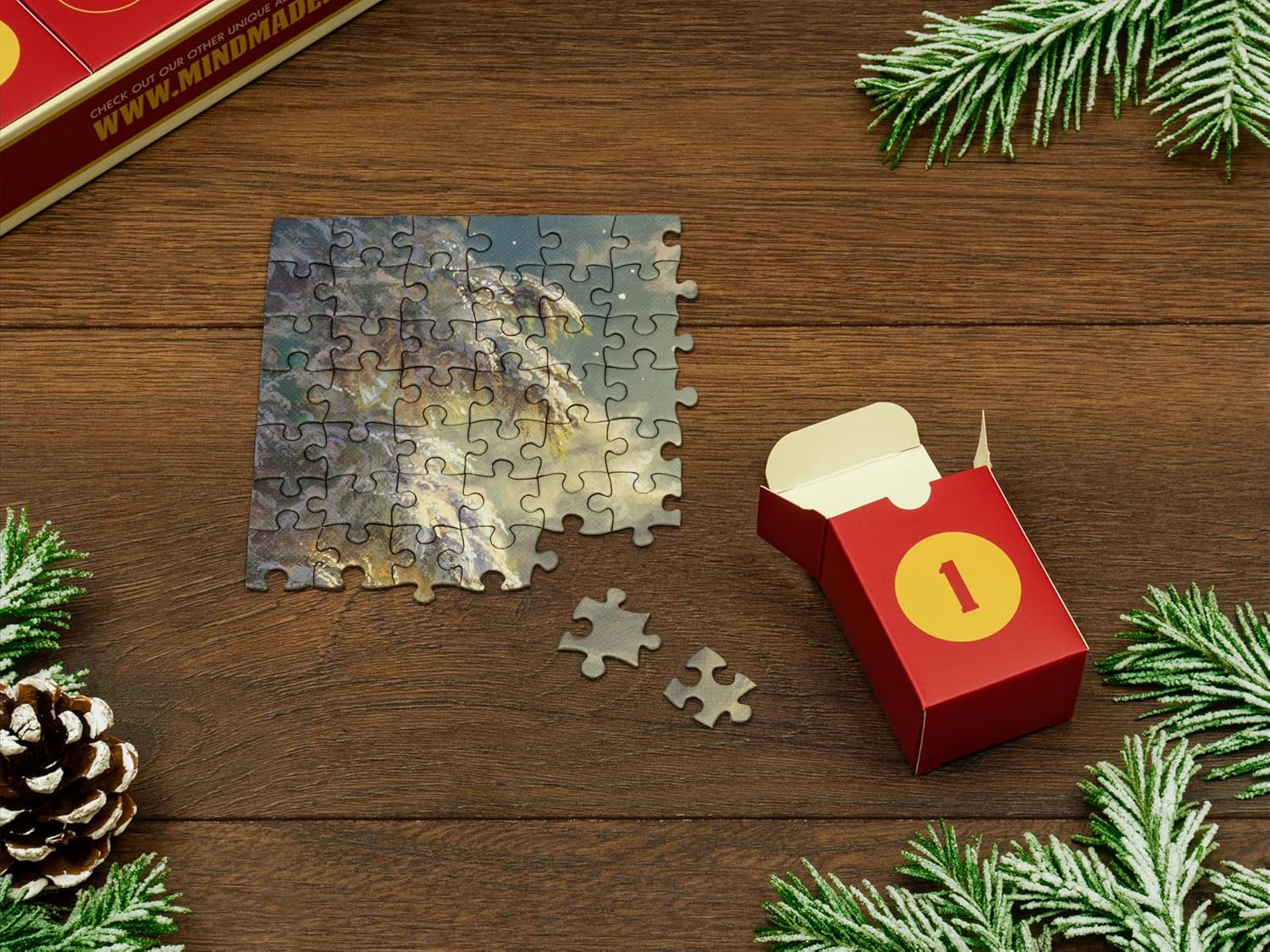 Abraham Hunter Jigsaw Puzzle Advent Calendar 2025 - 1008 Pieces, 24 Boxes of Christmas Magic for Family Fun