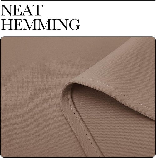 NICETOWN Light Reducing Grommet Curtains - Soft Triple Woven Drapes for Living Room (2 Panels, W42 x L95, Cappuccino)