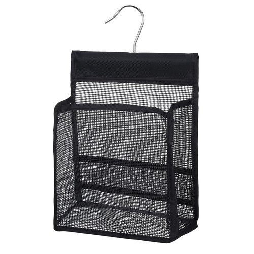 Xelsluthe Mesh Shower Caddy Hanging, PVC Bathroom Storage Bag for College Dorm, Gym, Swimming, RV And Travel, Black
