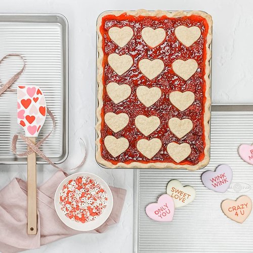 USA Pan Bakeware Half Sheet Baking Pan and Bakeable Nonstick and Cooling Rack Set, Metal & Bakeware Half Sheet Pan, Set of 2, Aluminized Steel
