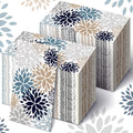 Karenhi 200 Pcs Floral Hand Paper Towel 2 Ply Dahlia Flower Guest Napkins Spring Guest Paper Napkins for Bathroom Disposable Hand Towels for Wedding Bridal Baby Shower Birthday Party