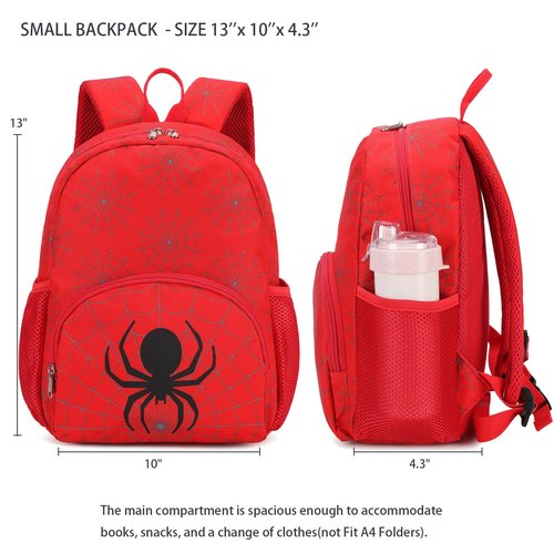Octsky Toddler Backpack for Little Boys Kids Mini Backpack for Travel School, Red