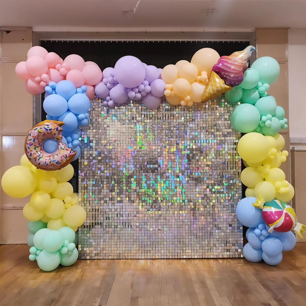 Pastel Balloons - 110pcs 12 Inch Rainbow Balloons for Birthday, Wedding & Baby Shower Decor